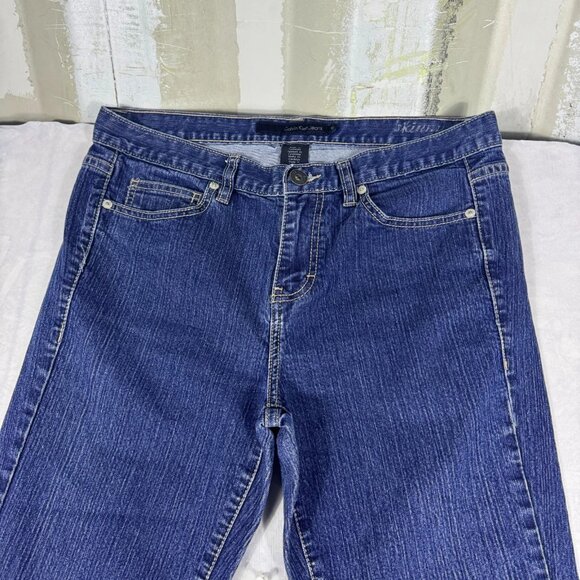 Calvin Klein Straight Leg Jeans Womens Navy Blue Denim 5-Pocket Classic Size 10 - Picture 3 of 13